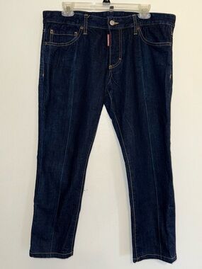 Dsquared2 Luxury Slim Denim Size 52 Dark Wash Inseam 26 Inches